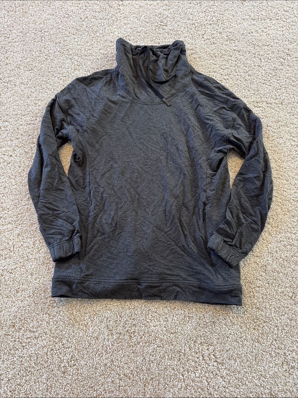 Lululemon Charcoal Funnel Neck Sweater